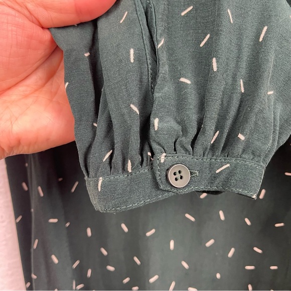 Whistles Sprinkle Print Green Long Sleeve Shirt Dress – Women’s Size 8 - Picture 12 of 14